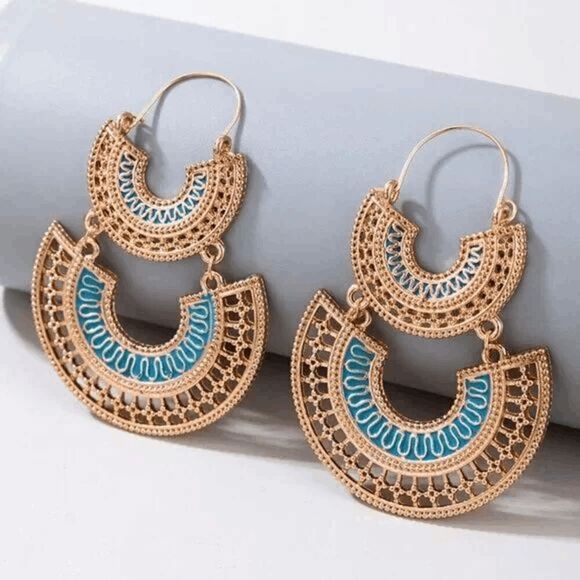 2/$21 Stylish Aztec Dangle Earrings - Picture 1 of 6